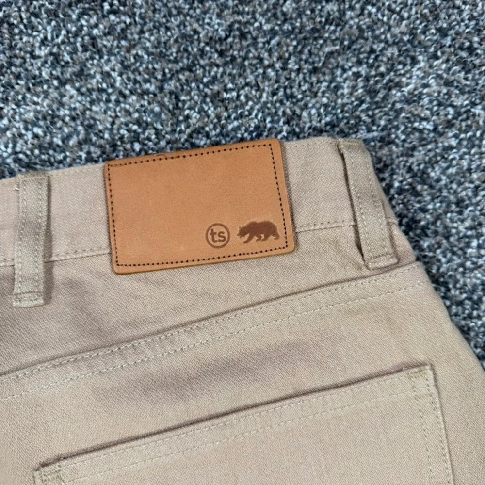 Taylor Stitch Slim Jean Men 30x32 Khaki Tan 100% Organic Cotton Five Pocket Pant